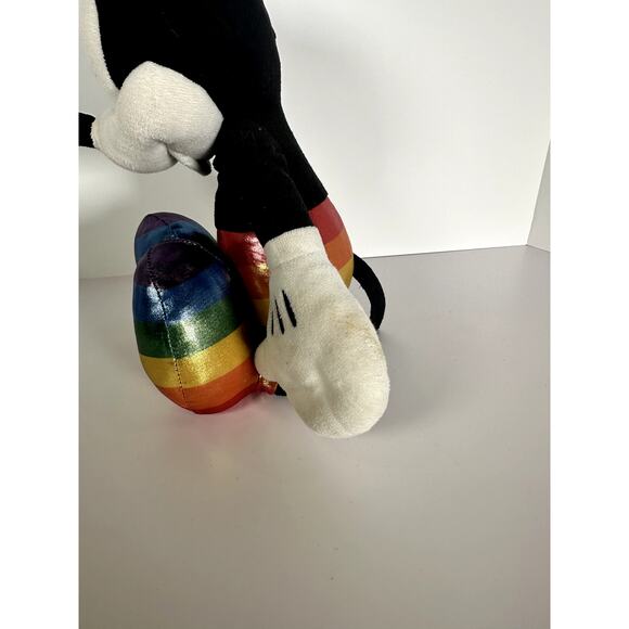 Disney Mickey Mouse Plush 17" Classic Character Shiny Rainbow Shorts & Shoes - Picture 3 of 8